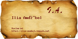 Ilia Amábel névjegykártya